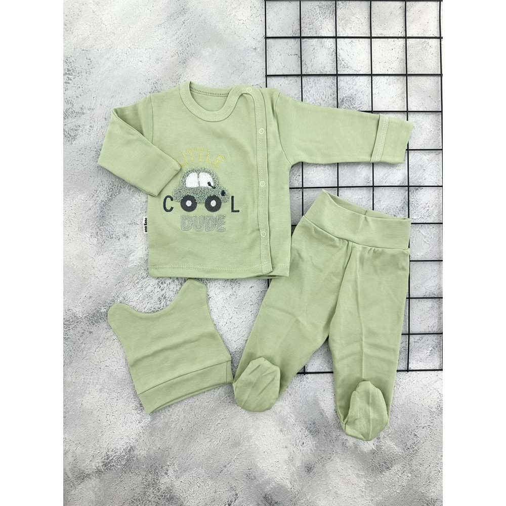 BABYCAN 9446 SÜZENE ARABA 3 LÜ ZIBIN TAKIM - YEŞİL - 0-3 AY