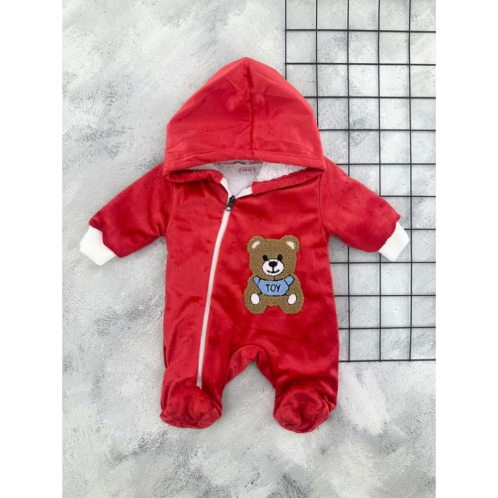CİCİLEX 1705 TOY AYI WELSOFTLU TULUM - KIRMIZI - 9-12 AY