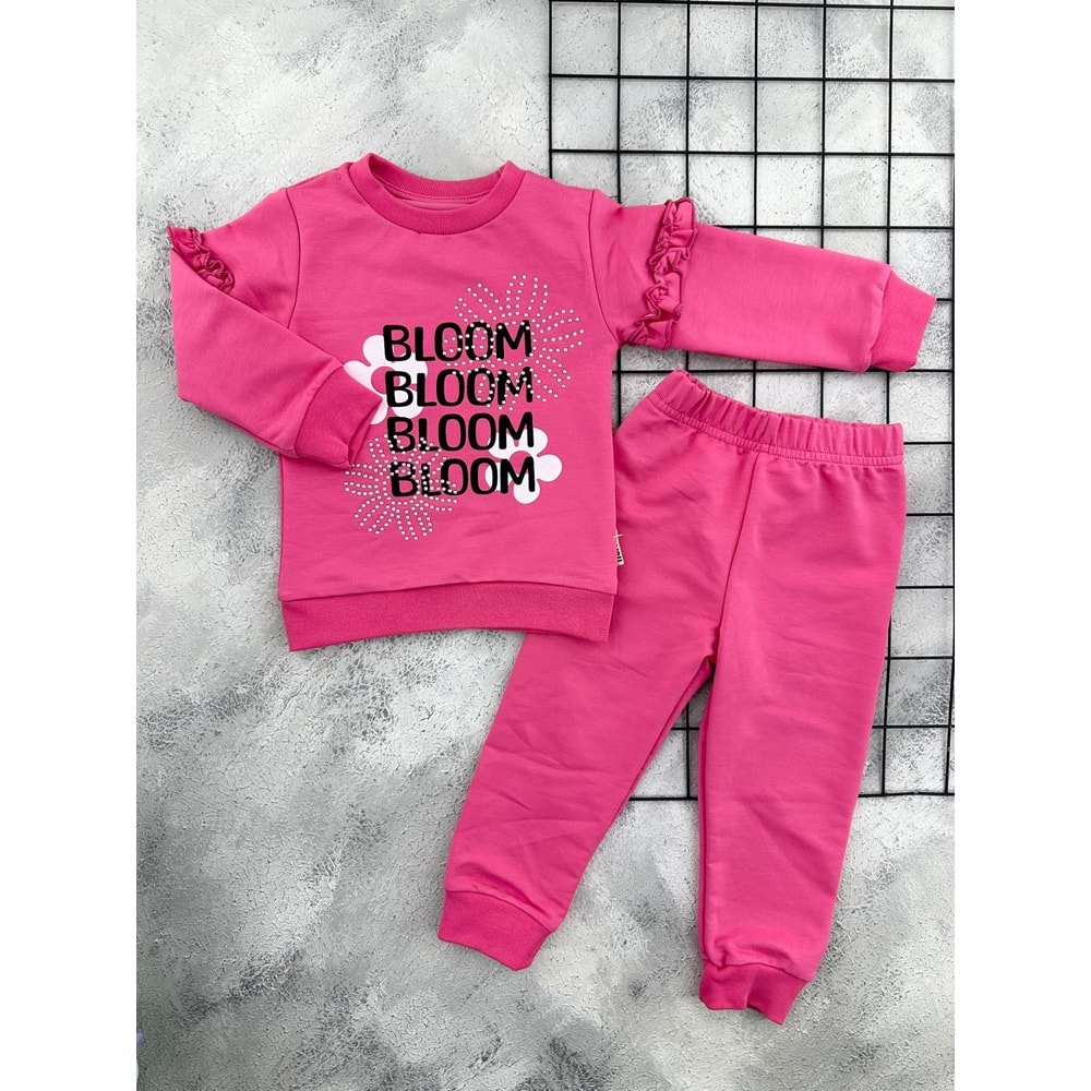 BAMBU 62334 BLOOM BASKILI MEVSİMLİK TAKIM - FUŞYA - 2 YAŞ