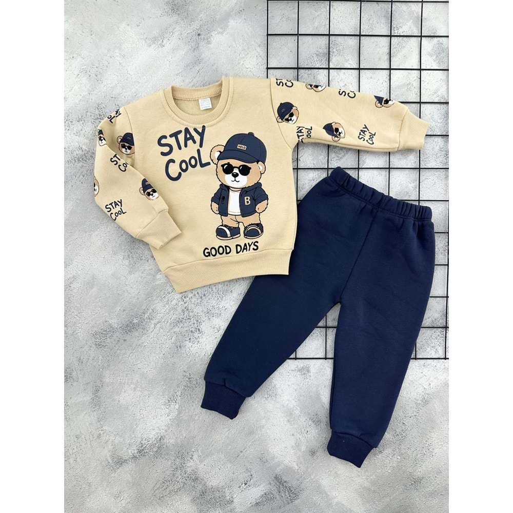 GİDDY 38217 STAY COOL BASKILI 3İP TAKIM - LACİ - 4-5 YAŞ