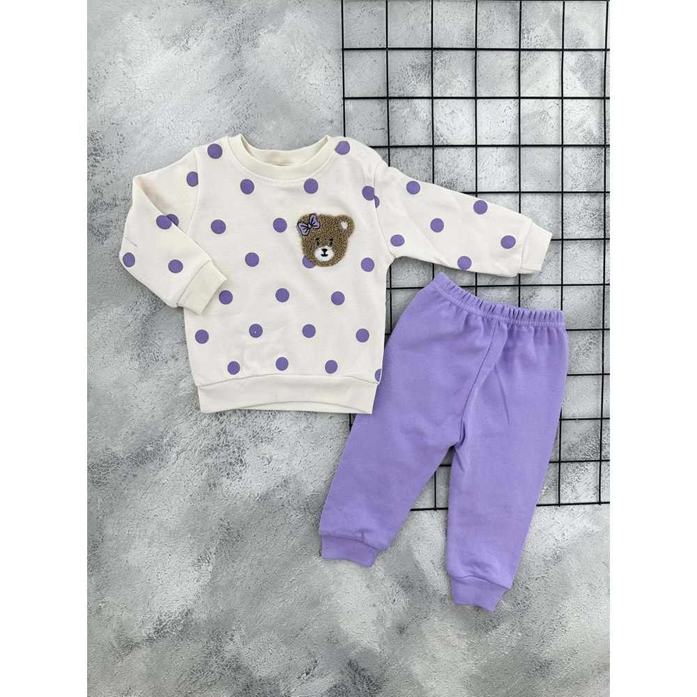 NİKUBY 45206 PUANLI BEAR TAKIM - LİLA - 9 AY