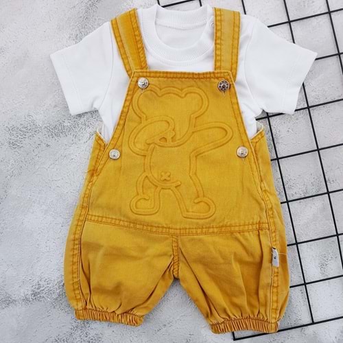 TEMİZ BABY 649 KABARTMALI AYI ERKEK SLOPET-HARDAL