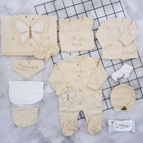 CONCON 1634 BUTTERFLY DESEN ORGANİC 10LU ZIBIN SET