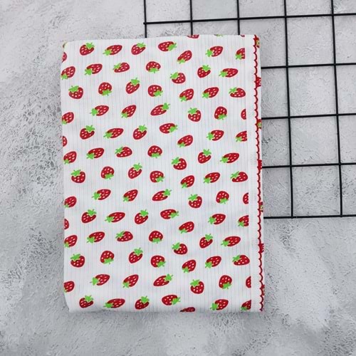 GONCA RAPORLU ÇİFT KAT BEBEK BATTANİYESİ 85*95 ÇİLEK