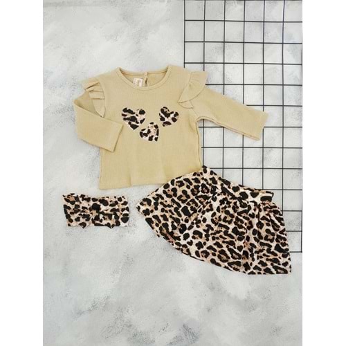 DECO 26922 KALP NAKIŞLI LEOPAR ETEK TAKIM