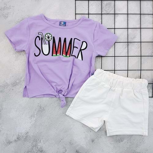 NAZAR 25581 SUMMER BASKILI ŞORT TAKIM
