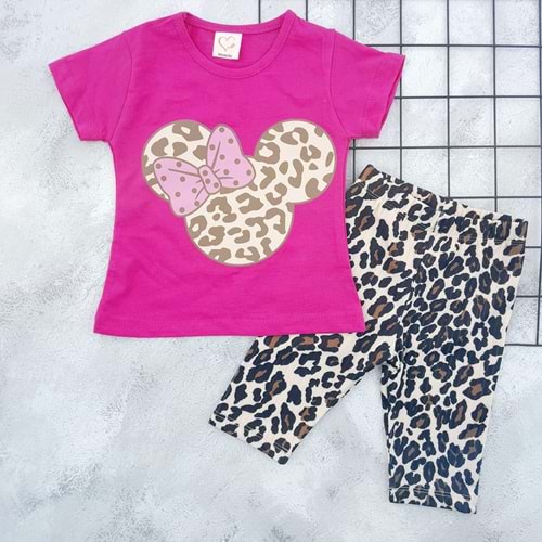 TİWİ 3032 LEOPAR MİNNİE TAYT TAKIM