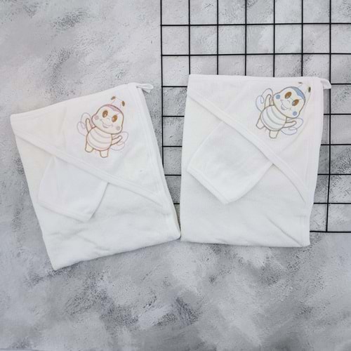 GÜLÜNCE BABY ARI BEBE HAVLU - MAVİ
