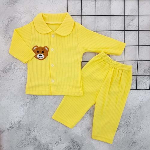 MSA 1203 AYICIK NAKIŞLI BEBE YAKA PİJAMA TAKIM