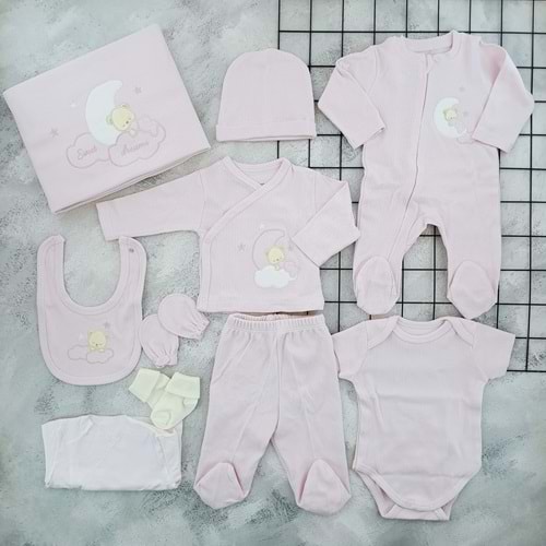 BEBİTOF 10097 SWEET DREAMS 10 LU ZIBIN SET - PEMBE