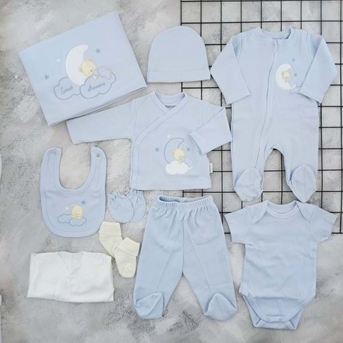BEBİTOF 10097 SWEET DREAMS 10 LU ZIBIN SET - MAVİ