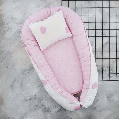 ARMONİ KALP BABYNEST - PEMBE