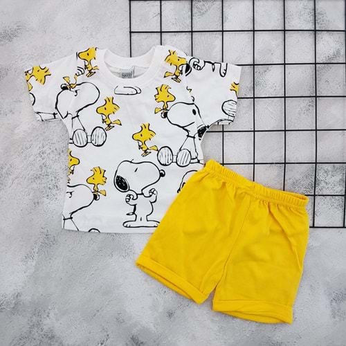 NİKUBY 45234 SNOOPY BASKILI ŞORT TAKIM