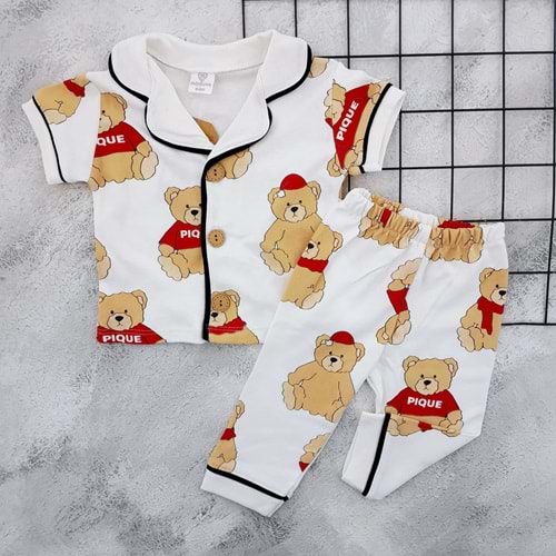MİNİ LOVE 8304 OTURAN AYI PİJAMA TAKIM