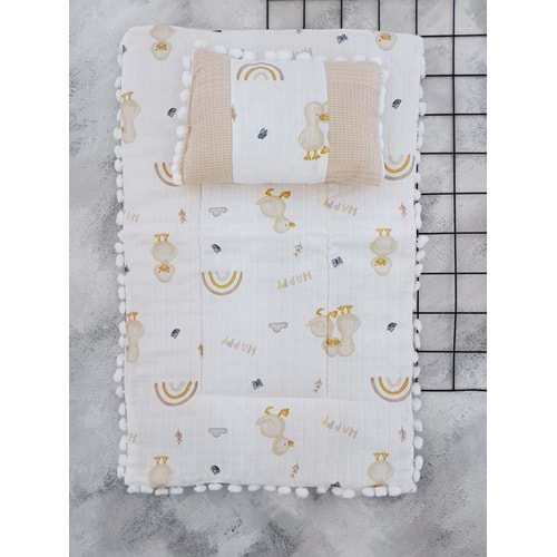 SLEEPY BABY 20245 ÖRDEK WAFFLE MÜSLİN ALTAÇMA - BEJ