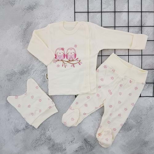 BABYCAN 9405 BAYKUŞ NAKIŞLI 3 LÜ ZIBIN TAKIM