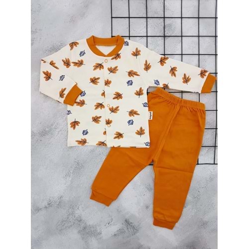 BABYCAN 4024 YAPRAK BASKILI PİJAMA TAKIM
