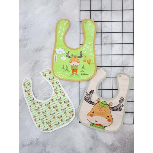 BEBE-CHİ 003 GEYİK DESEN 6-24 AY 3 LÜ ÖNLÜK