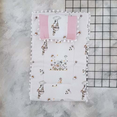 SLEEPY BABY 20245 TAVŞAN WAFFLE MÜSLİN ALTAÇMA - PEMBE