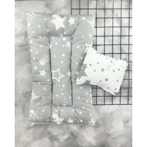 ARMONİ YILDIZLI MİNDER YASTIK - GRİ