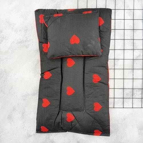 ARMONİ KALPLİ MİNDER YASTIK - SİYAH