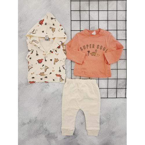 NAZAR 063 DİNOZOR BASKILI 3 LÜ TAKIM