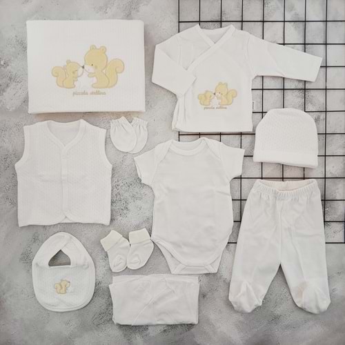 BEBİTOF 10118 YILDIZLI SİNCAPLAR 10 LU ZIBIN SET - EKRU