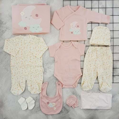 BEBİTOF 10123 SEVİMLİ AYBALAM 10 LU ZIBIN SET - PEMBE