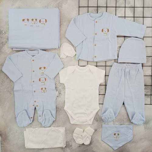 BEBİTOF 10116 KÖPEKÇİKLER 10 LU ZIBIN SET - MAVİ