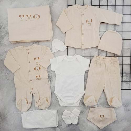 BEBİTOF 10116 KÖPEKÇİKLER 10 LU ZIBIN SET - BEJ