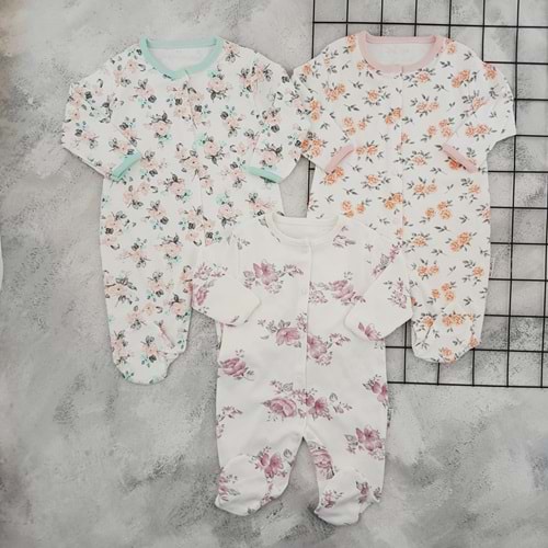 MIDIRIK 835 ÇİÇEKLİ 3 LÜ TULUM SET 3-6-9 AY
