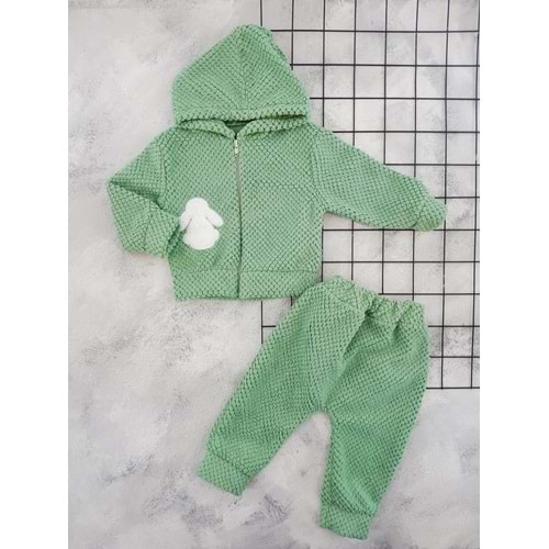 MİLLİON 4297 TAVŞAN NAKIŞLI ÖRME POLAR TAKIM