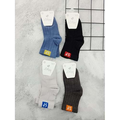 LİLYY 603 DÜZ 4 LÜ MEVSİMLİK ÇORAP SET