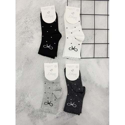 LİLYY 606 PUANLI FİYONK 4 LÜ MEVSİMLİK ÇORAP SET