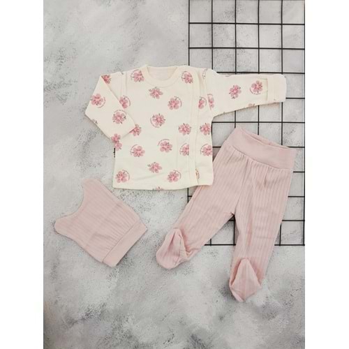 BABYCAN 9421 ÇİÇEK 3 LÜ ZIBIN TAKIM