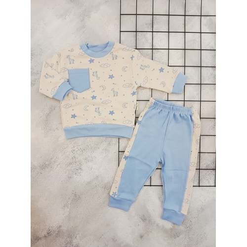 BABYCAN 2125 CEPLİ ZÜRAFA PİJAMA TAKIM