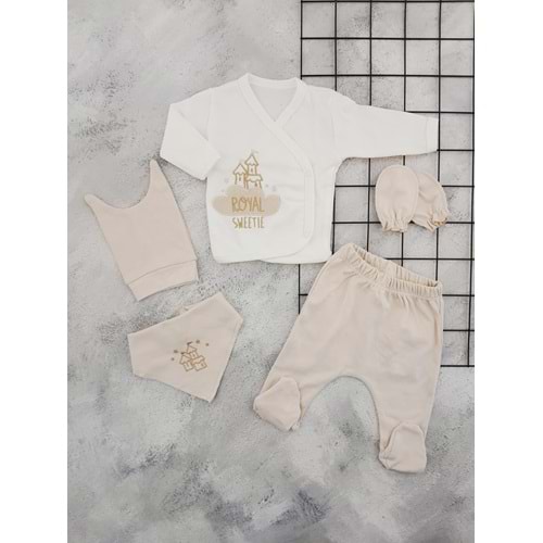 GONCA 4217 ROYAL SWEETIE 5 Lİ ZIBIN TAKIM - BEJ