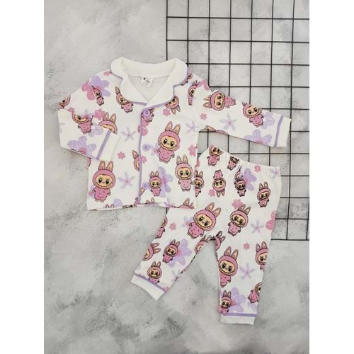 MİNİLOVE 8260 LABUBU BASKILI PİJAMA TAKIM
