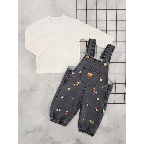 MY KOALA 0606 ÇİÇEK NAKIŞLI KOT SALOPET