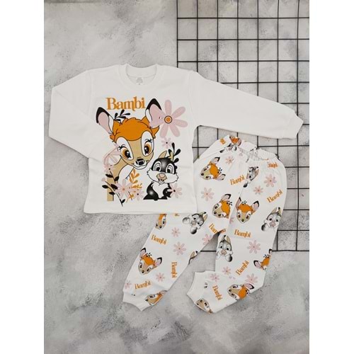 BEBEMER 0106 BAMBİ BASKILI PİJAMA TAKIM