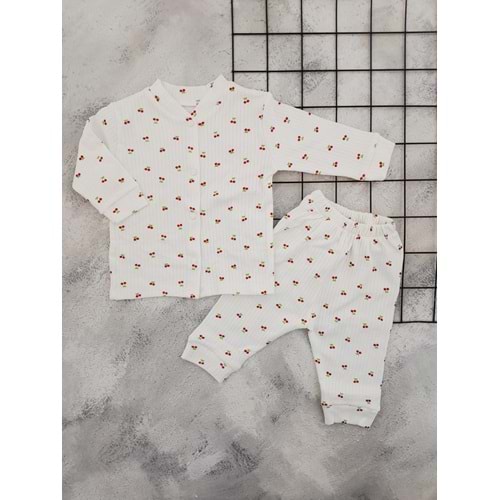 BEBEMER 0115 KİRAZ BASKILI PİJAMA TAKIM