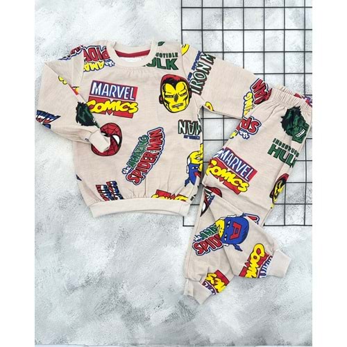 KARAKTERLİ 1712 MARVEL KAFALAR İÇİ PAMUKLU TAKIM