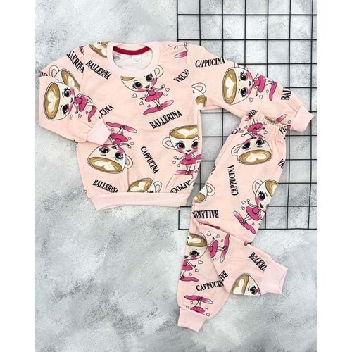 KARAKTERLİ 1713 BALERİN KIZ İÇİ PAMUKULU TAKIM