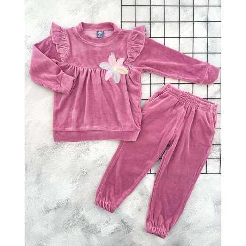 NAZAR 25973 ÇİÇEK NAKIŞLI KADİFE TAKIM