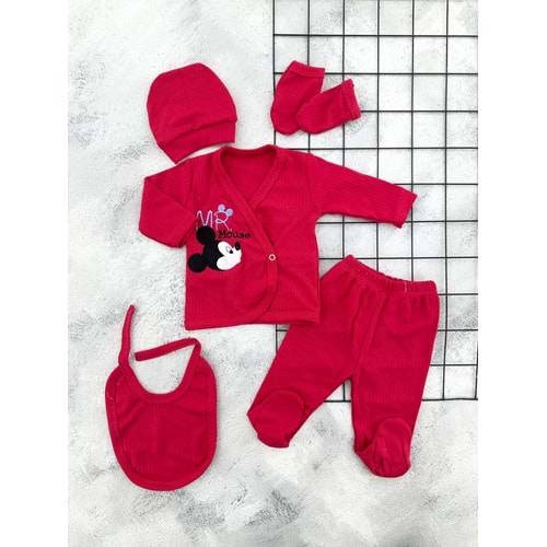 MİNİK 1008 MİCKEY NAKIŞLI 5 Lİ ZIBIN SET