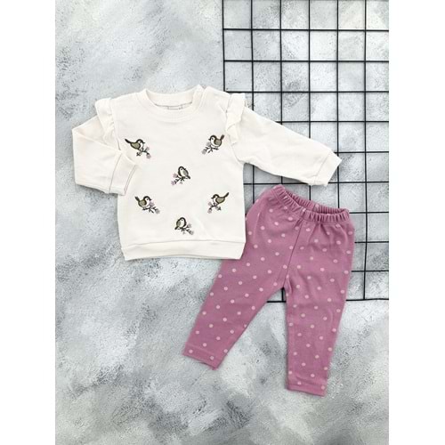 NİKUBY 45262 KUŞ NAKIŞLI MEVSİMLİK TAKIM