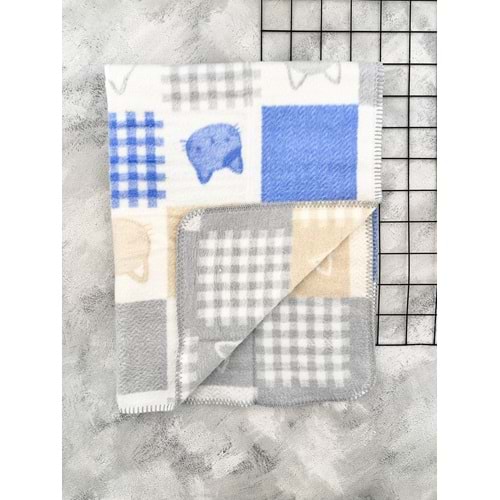 BERÇO 5255 KEDİCİK PAMUK BATTANİYE - MAVİ