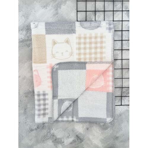 BERÇO 5255 KEDİCİK PAMUK BATTANİYE- PEMBE