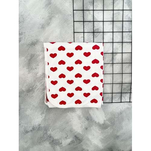 BERÇO 4555 KIRMIZI KALP ÇİFT KAT KUNDAK