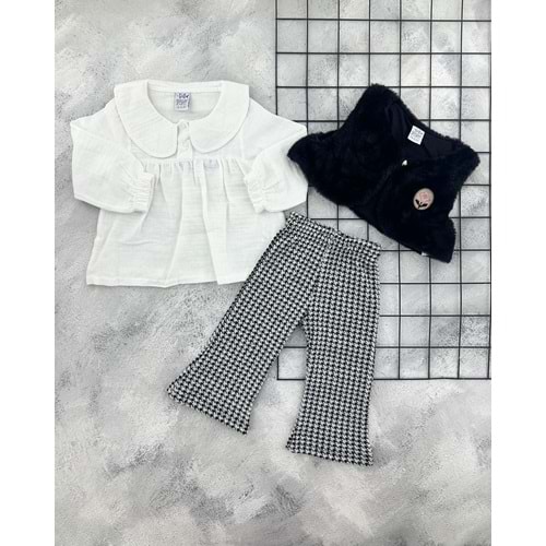 NAZAR 26072 PELUŞ YELEKLİ 3 LÜ TAKIM